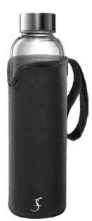 Glass Bottle W/Insulated Sleeve 0.55l Black