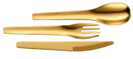 Cutlery Togo Stainless Steel 3pcs Gold