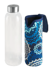 Glass Bottle W Insulated Sleeve 0.55l Blue
