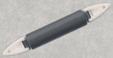 Rolling Pin Silicone Charcoal Grey/White